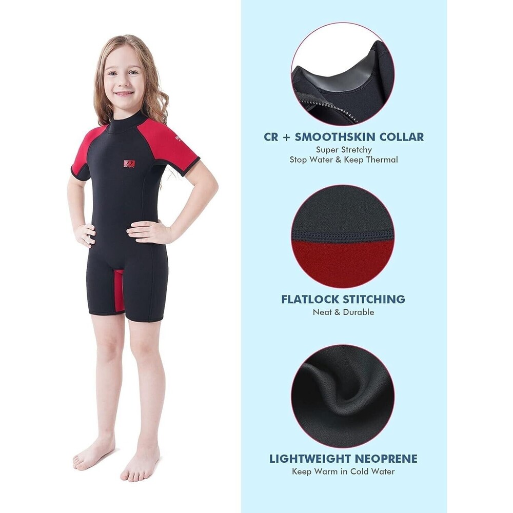 Kids Shorty Wet Suit Size 4 XSmall, Back Zip Up -Kids Unisex- NEW